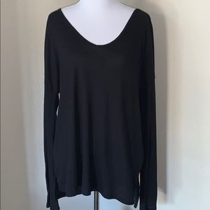 Long sleeve low back cut
